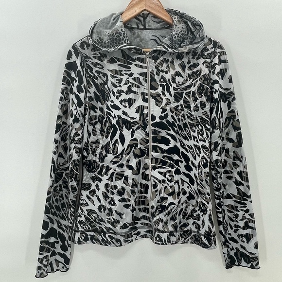 Sno Skins Cheetah Print Full Zip with Hood Size Medium - Picture 1 of 6